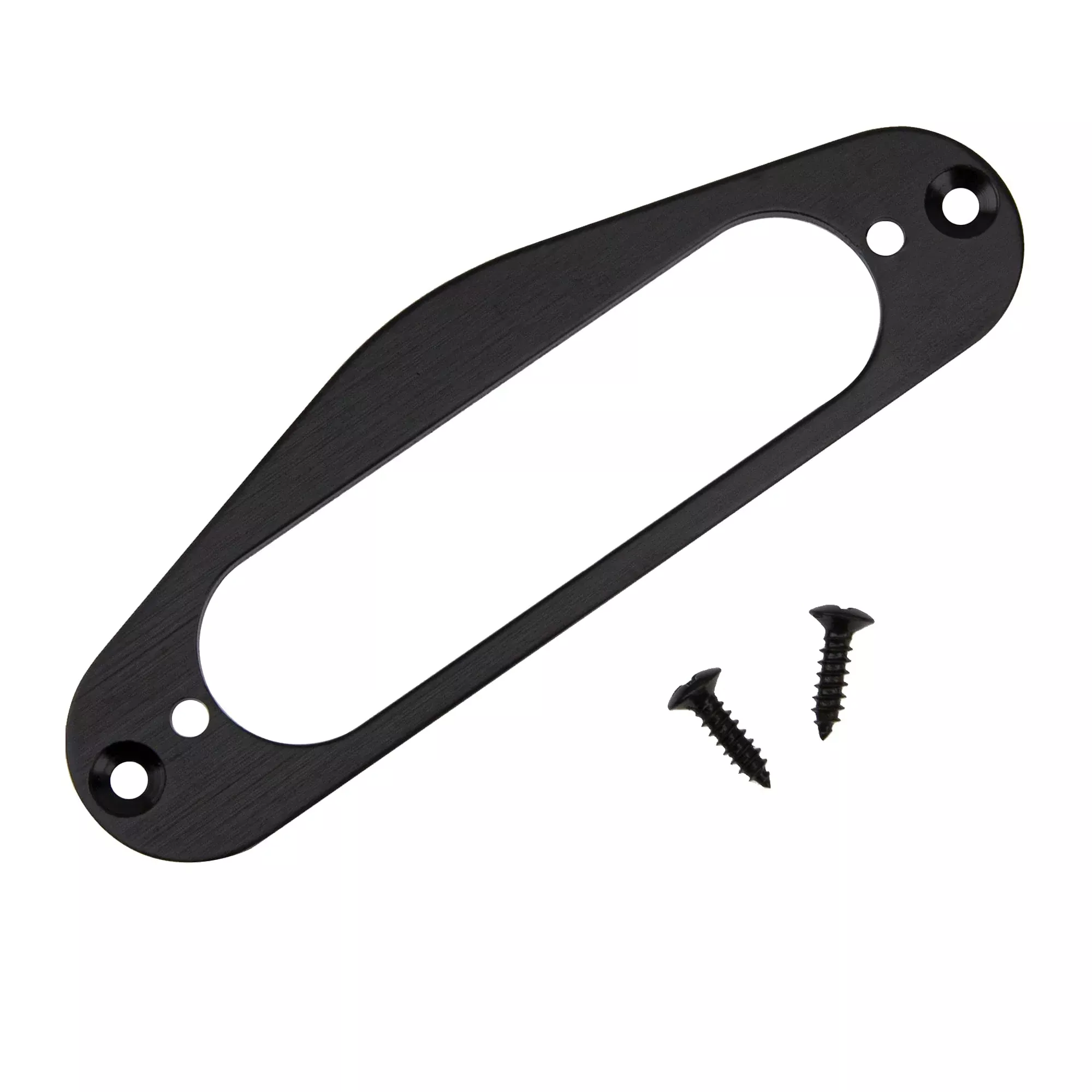 1Pcs Yootones Metal Guitar Single Coil Pickup Mounting Ring with Screws Compatible with Fender Stratocaster Strat Guitar (Black)