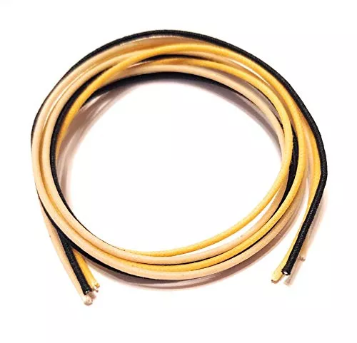 6 Feet (2-white/2-black/2-yellow) Gavitt Cloth-covered Pre-tinned 7-strand Pushback 22awg Vintage-style Guitar Wire
