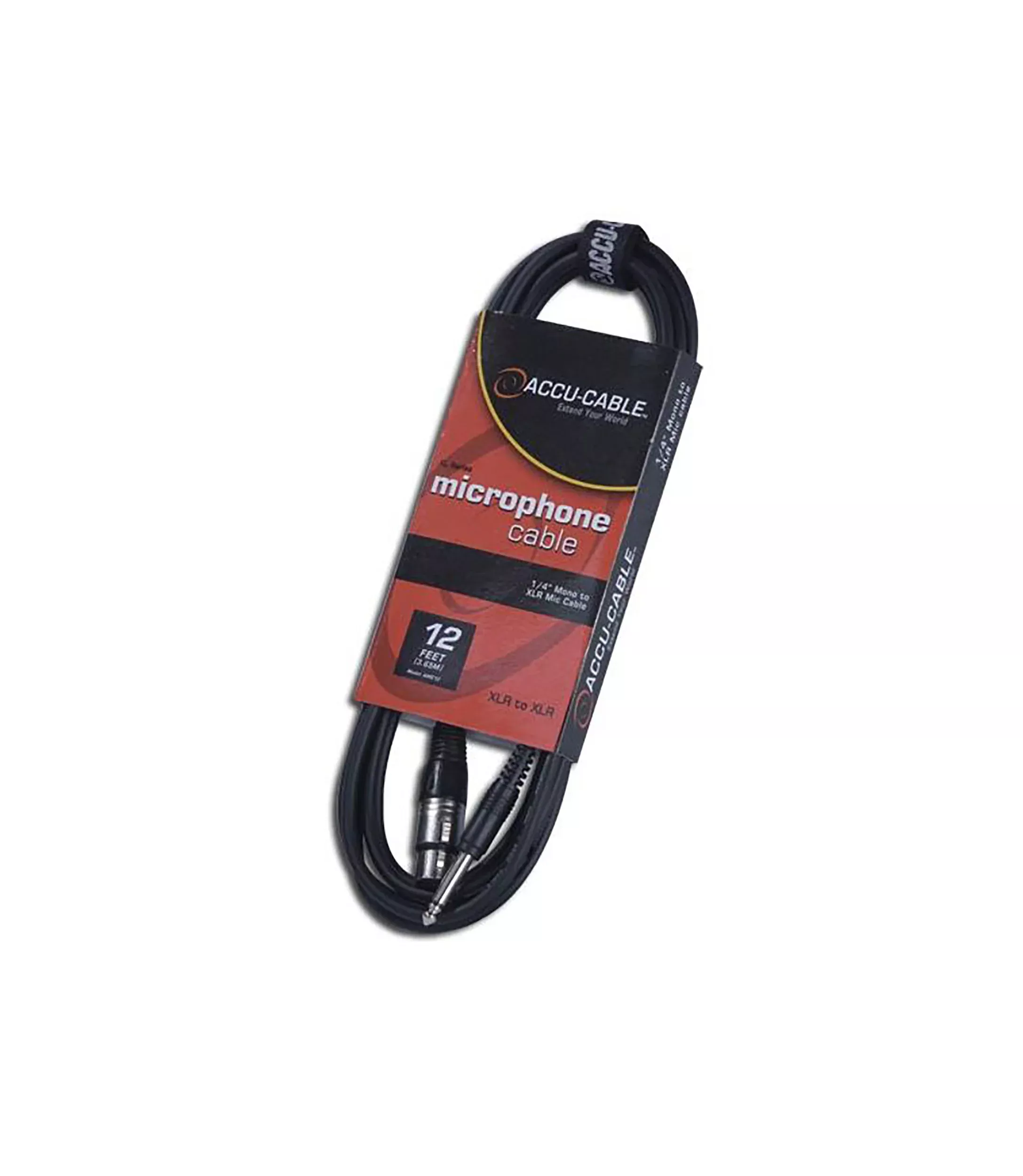 Accu-Cable AMC12, 1/4" Mono to XLR Mic Cable - 12 Ft