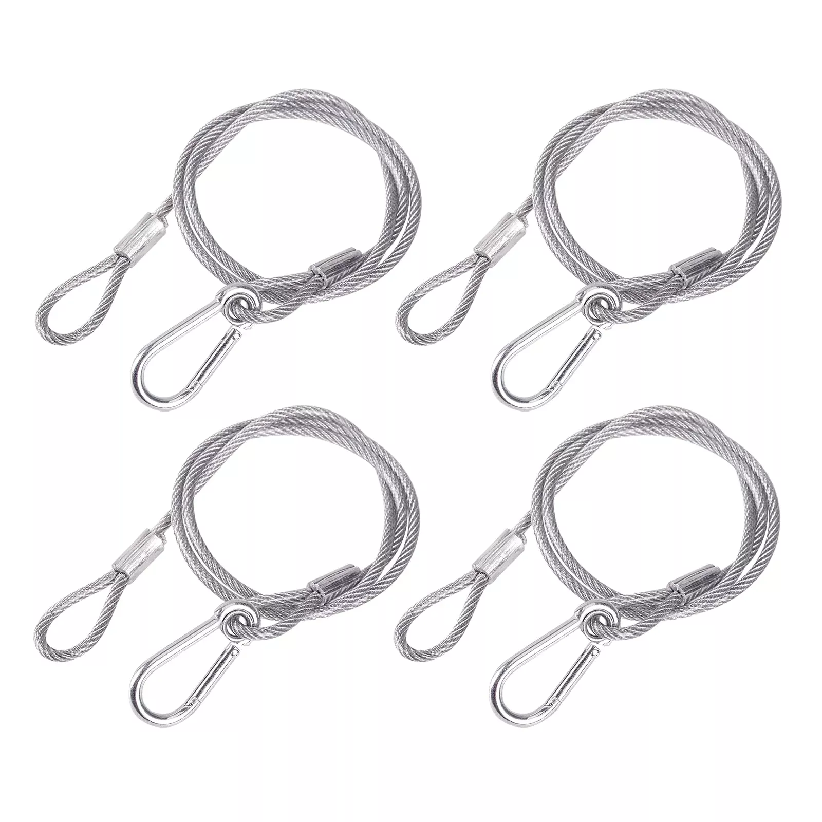 (Pack of 4) Clamp Hook Safety Rope Hanging Device,Hang on Truss,Use For Moving Head Beam,Led Par Light Stage Lighting Accessorie